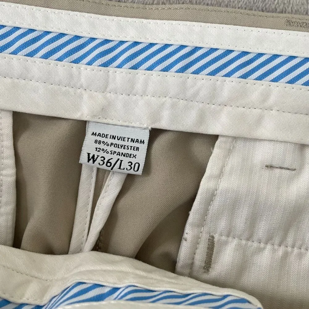 FootJoy Golf Pants Mens‎ 36x27 Khaki Tan Straight Performance Stretch Breathable